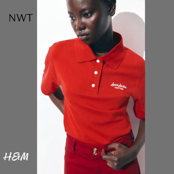 H&M Tops - NWT H&M Red/white, Sport Studios, New York, Size S